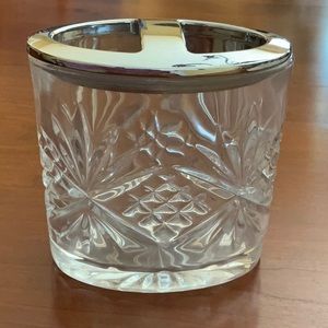 “Crystal” Clear Glass Stainless Toothbrush Holder
